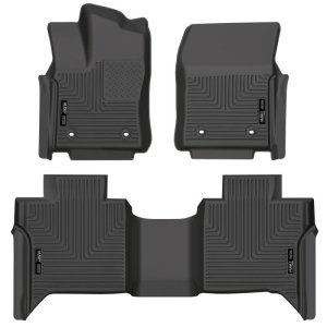 Toyota Tundra Floor Liners - Front & 2nd Seat - Husky Liners - WeatherBeater - Black - 2022+
